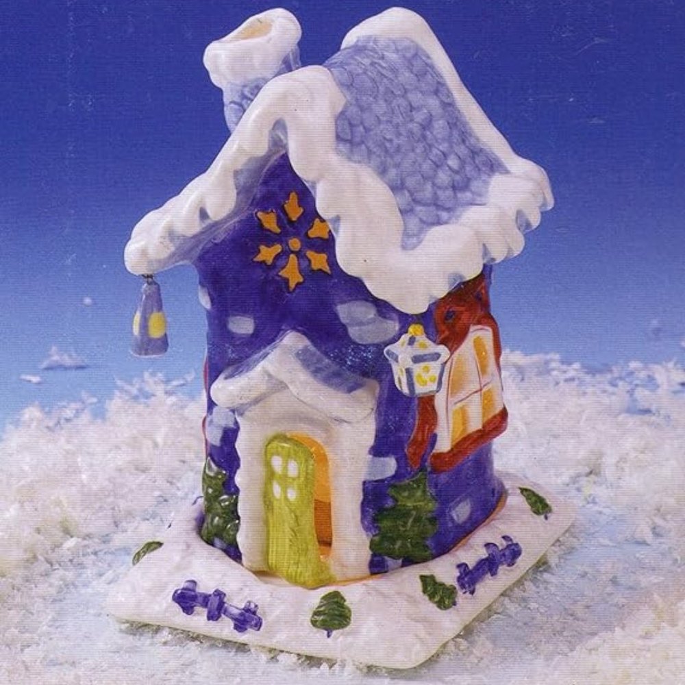 Winter Ceramic Tea Light Candle House - Picture 1 of 1